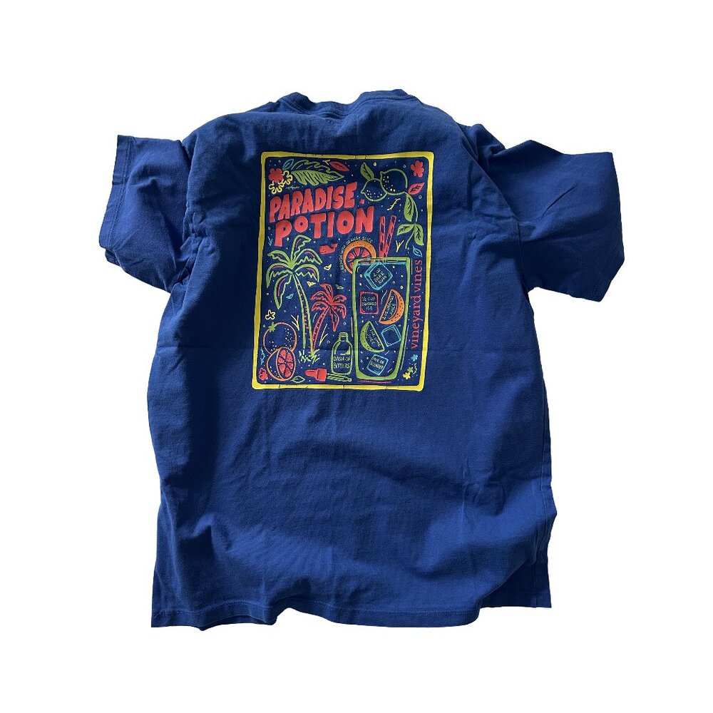 Vineyard Vines "Paradise Potion" T-Shirt Small 100% Cotton - Picture 2 of 6
